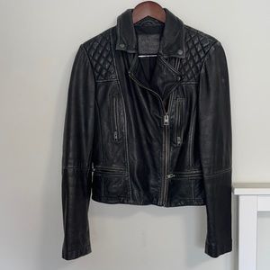 All Saints Cargo Leather Biker Jacket